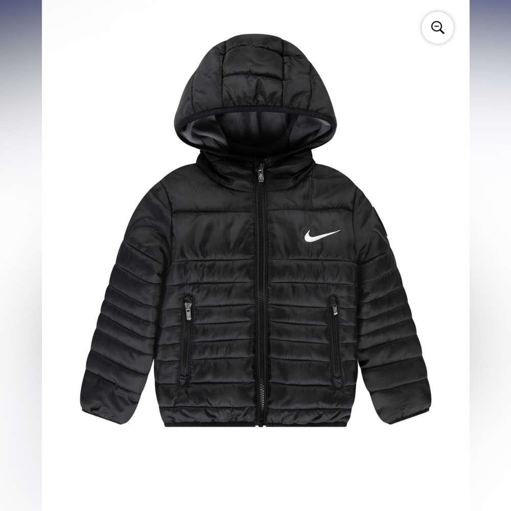 Nike Kids Black Hooded Puffer Jacket